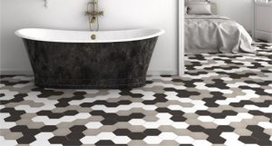 دیزاین فضا با کاشی های 6 ضلعی