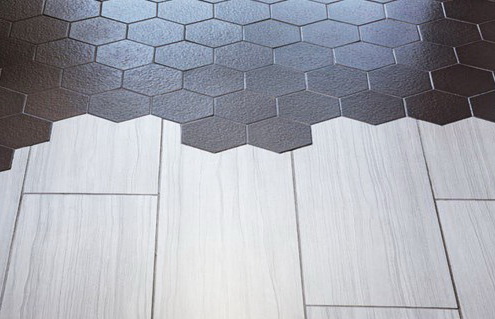 دیزاین فضا با کاشی های 6 ضلعی